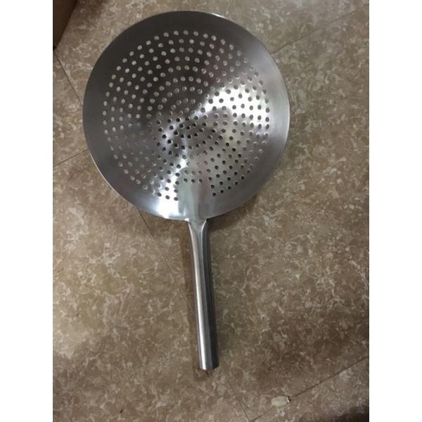 Vợt inox lỗ / chao xương inox cỡ 24cm/26cm/28cm/30cm ảnh tự chụp