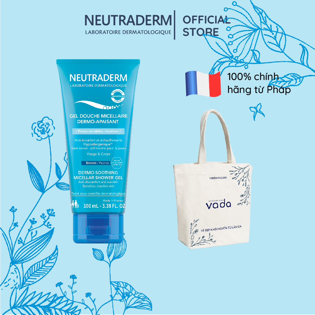 Sữa Tắm Chăm Sóc Da Nhạy Cảm NEUTRADERM MICELLAR Không Chứa Xà Phòng, Giúp Dưỡng Ẩm, Làm Dịu Da