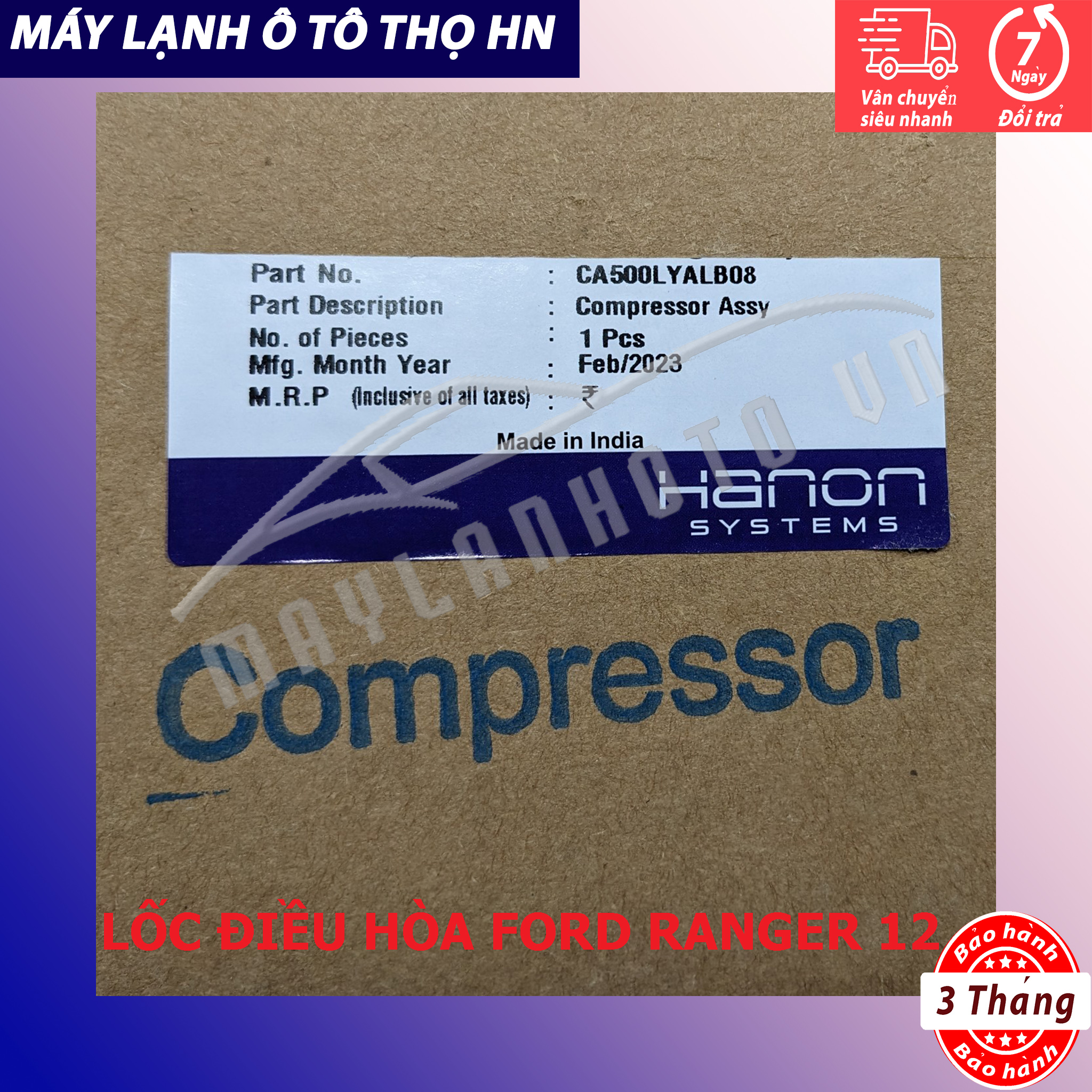 Lốc điều hòa  Mazda BT50-Ford Ranger 2012 Ấn Độ / Hàn Quốc