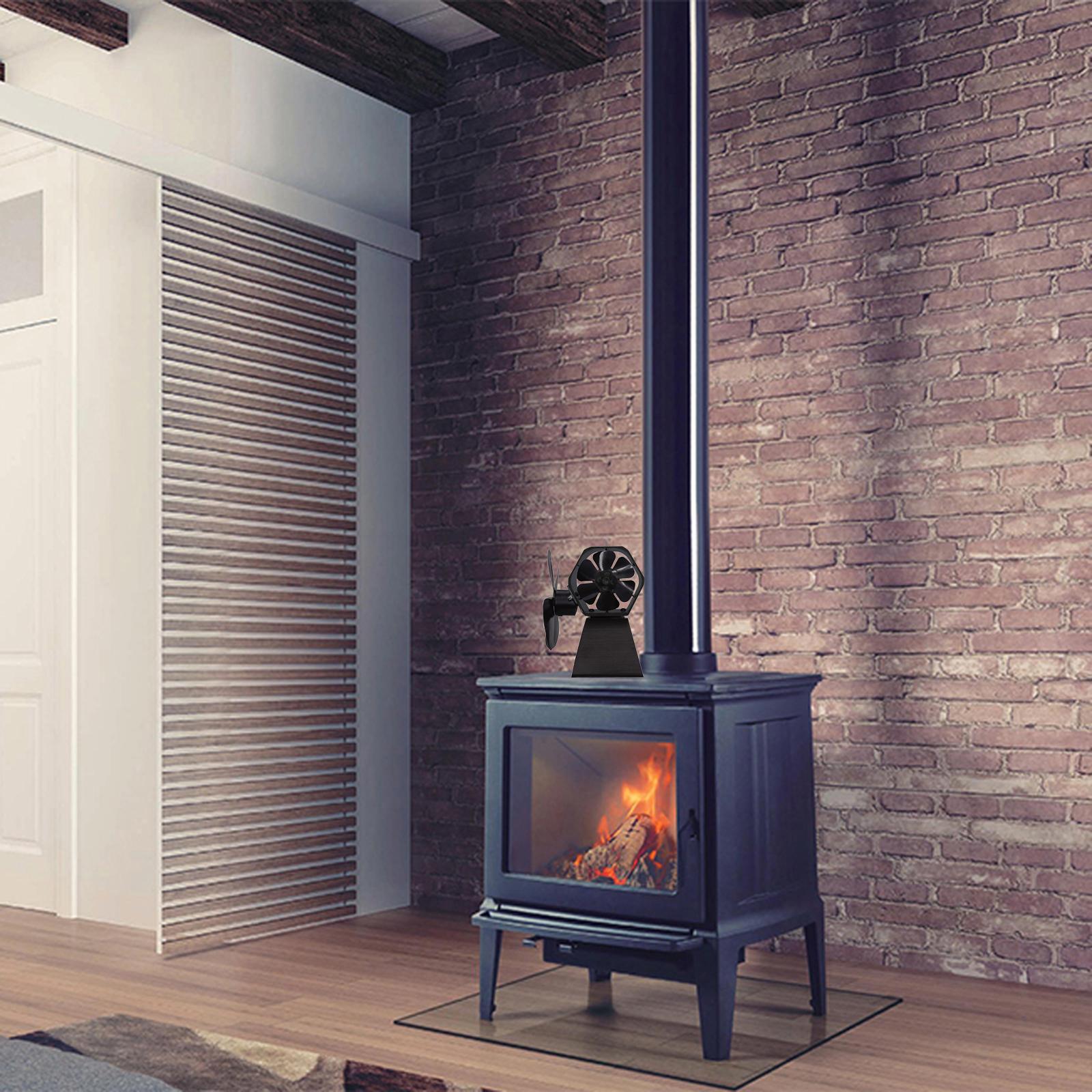 Quạt Lò Sưởi 10 Cánh Cho Cắm Trại Ngoài Trời Độ Ồn Thấp Chạy Bằng Nhiệt