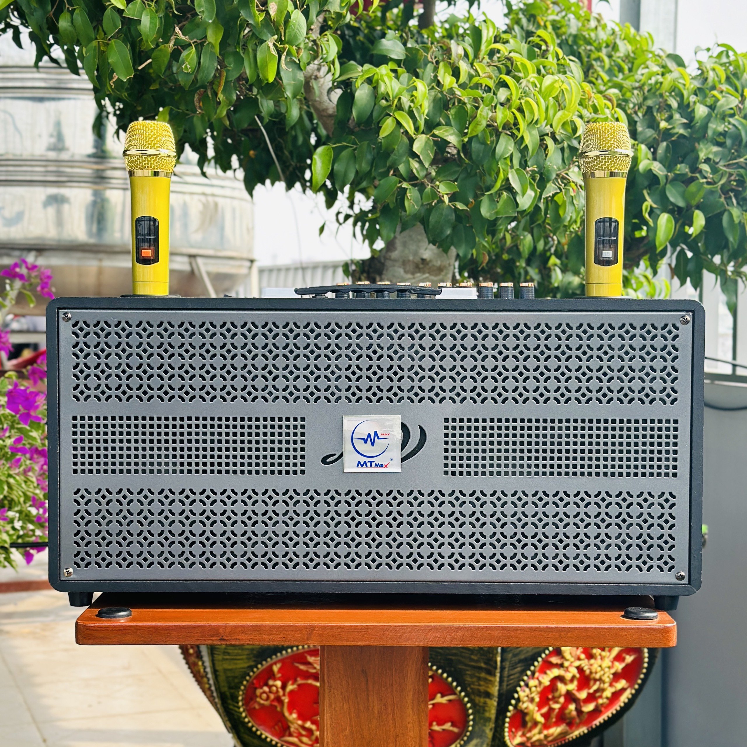 Loa Xách Tay 2 Đường Tiếng AT-316 Pro - Công Suất Lớn 200W, Bass Trầm 20cm. Bluetooth 5.0 Tốc Độ Cao, Đi Kèm 2 Micro Không Dây Đa Năng Hàng Chính Hãng