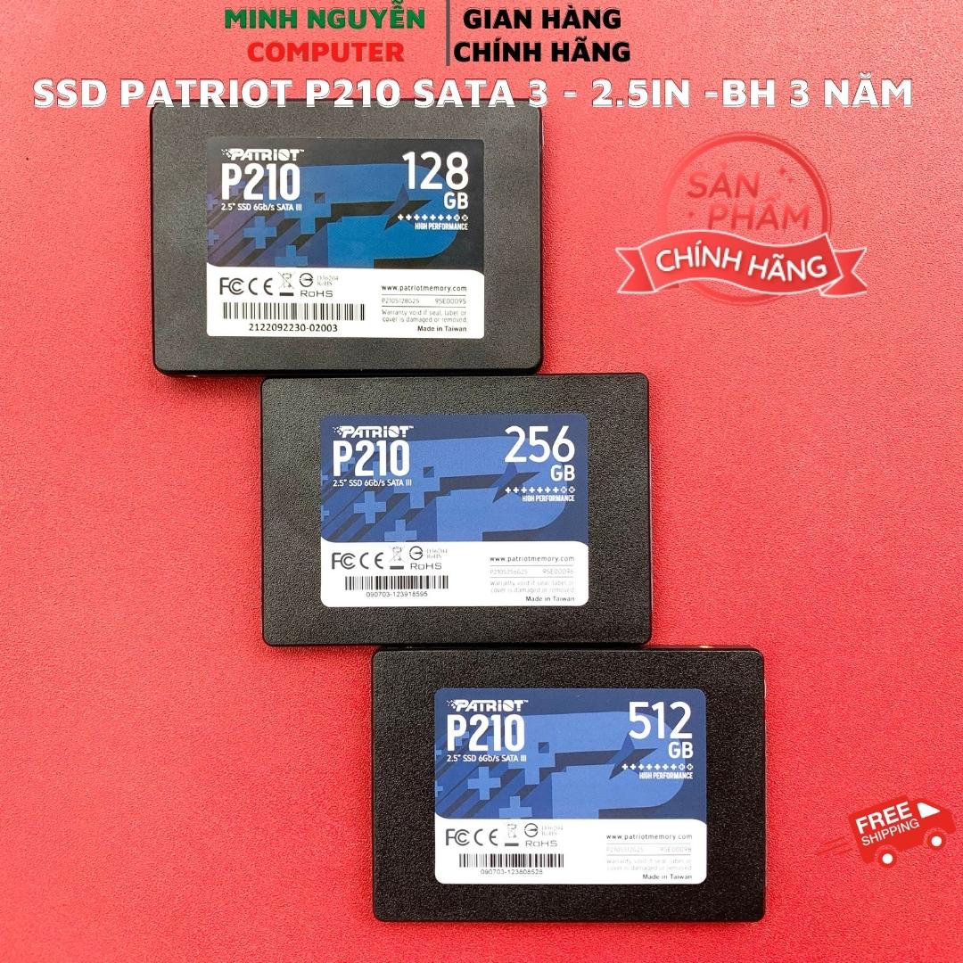 Ổ Cứng SSD 128GB, 256GB, 512GB PATRIOT P210 SATA 3 - 2.5INCH - New 100% - Hàng Chính Hãng