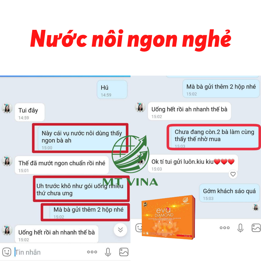 { combo 10 ] Eva Diamond Thải Độc Đẹp Da cân bằng nội tiết giảm tình trạng nóng trong bốc hỏa da khô sạm