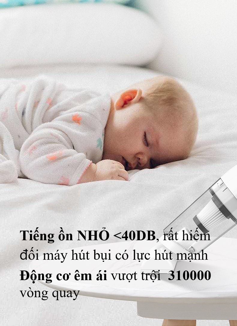 Máy Hút Bụi Cầm Tay Không Dây Cán Dài Dành Cho Ô Tô và Gia Đình, Lực Hút Mạnh Mẽ 16000PA Tặng Kèm 8 Đầu Hút Đa Năng – Hàng Chính Hãng