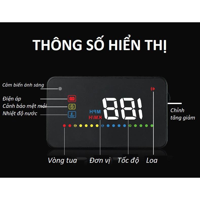 HUD A200 hiển thị tốc độ lên kính lái,HUD A200 hiển thị tốc độ và các thông số của ô tô lên kính lái