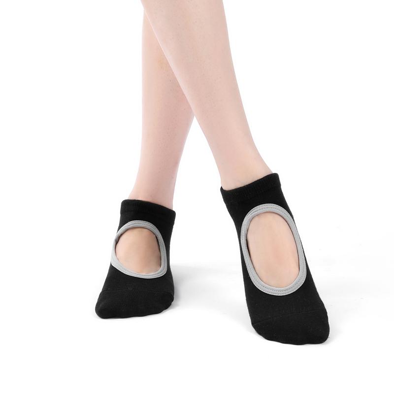 Vớ Yoga cho phụ nữ không bị trượt chống trượt Color: B-Black Size: EUR 35-40 US 4.5-8.5