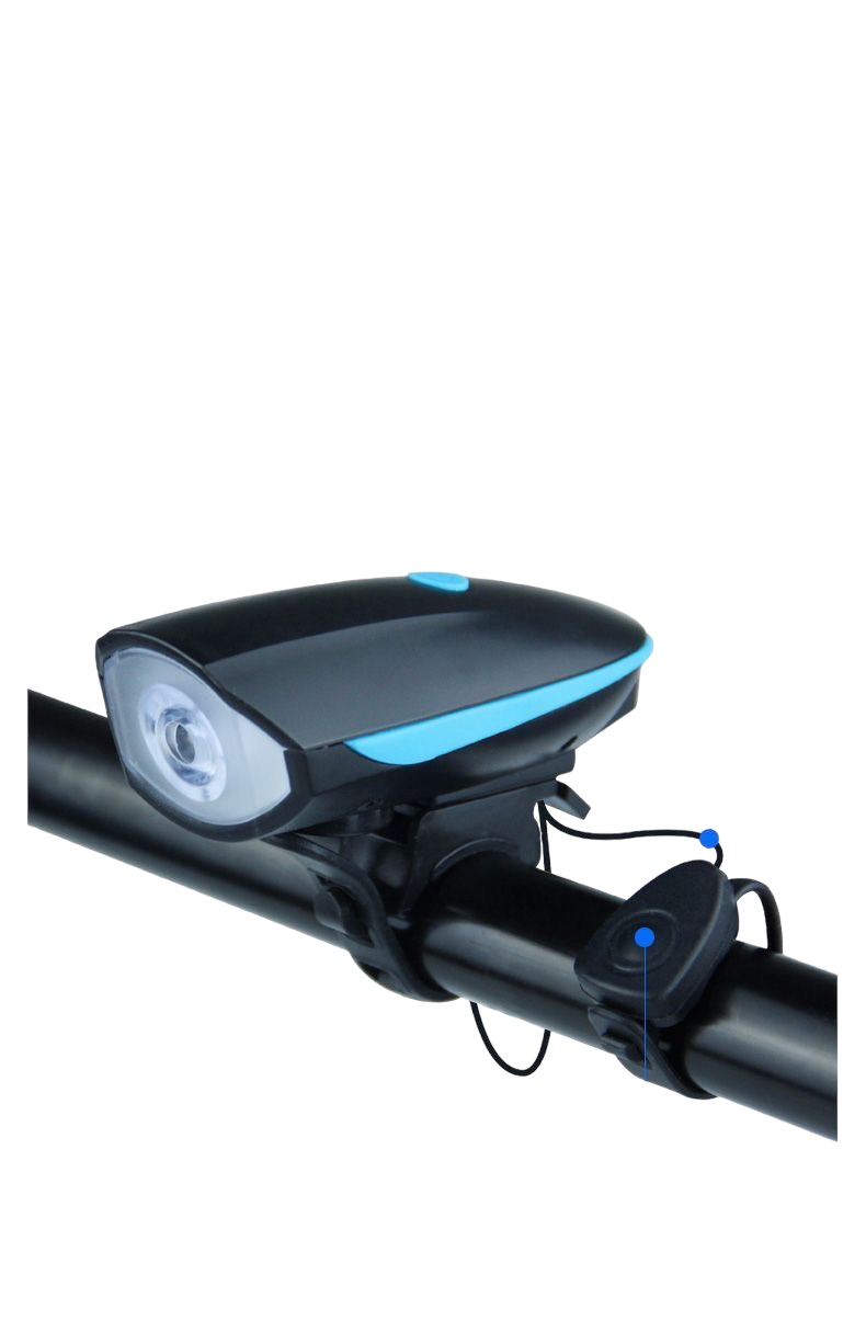 Đèn còi xe đạp 7588-B kháng nước tốt dễ dàng lắp đặt 3 chức năng sáng còi tiếng kêu to rõ