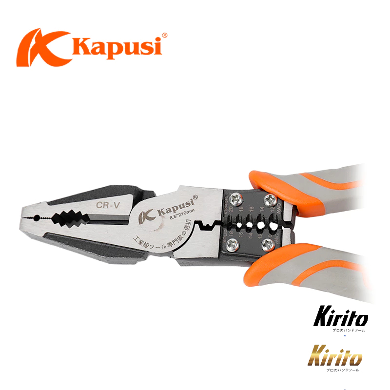 Kìm điện đa năng công nghiệp Nhật Kapusi JAPAN thép CR-V cao cấp