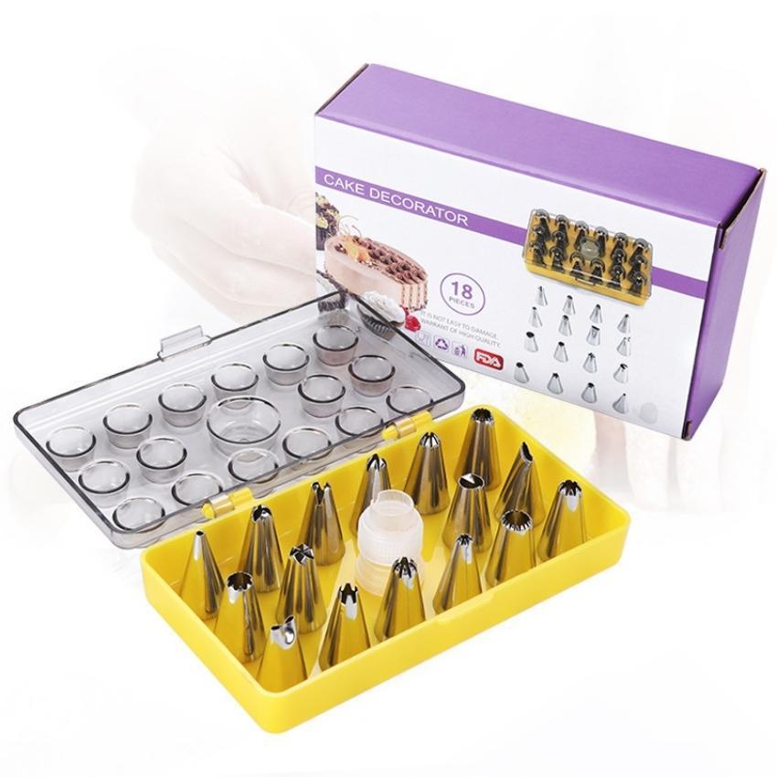 Đui Bắt Kem Set Hộp 18 Đui Bắt Kem Dụng Cụ Làm Bánh Sinh Nhật - CBDUI18P