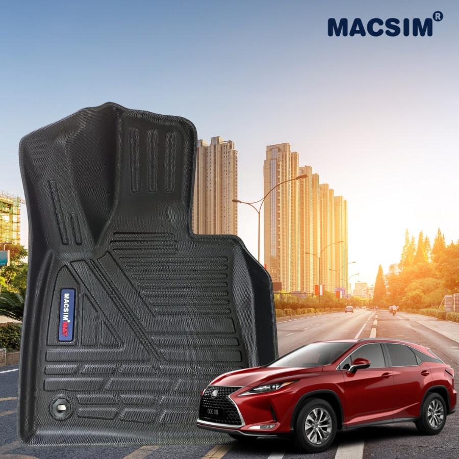 Thảm lót sàn xe ô tô Lexus RX450 HL 7 chỗ 2015 - nay Nhãn hiệu Macsim chất liệu nhựa TPE cao cấp màu đen