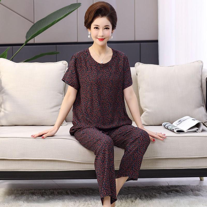 Bộ Đồ Mặc Nhà Cho Mẹ AB31 - Hàng Quảng Châu Cao Cấp