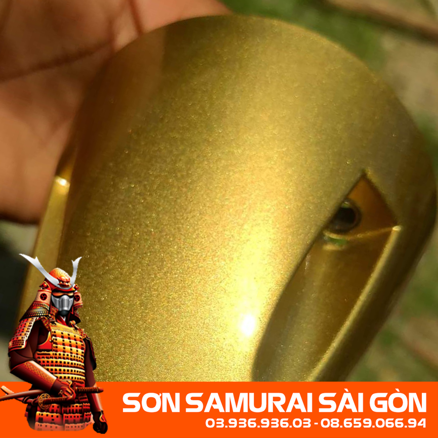 Sơn SAMURAI KUROBUSHI 1123 MÀU VÀNG LẤP LÁNH chính hãng - Sơn phun dành cho xe máy SAMURAI SÀI GÒN