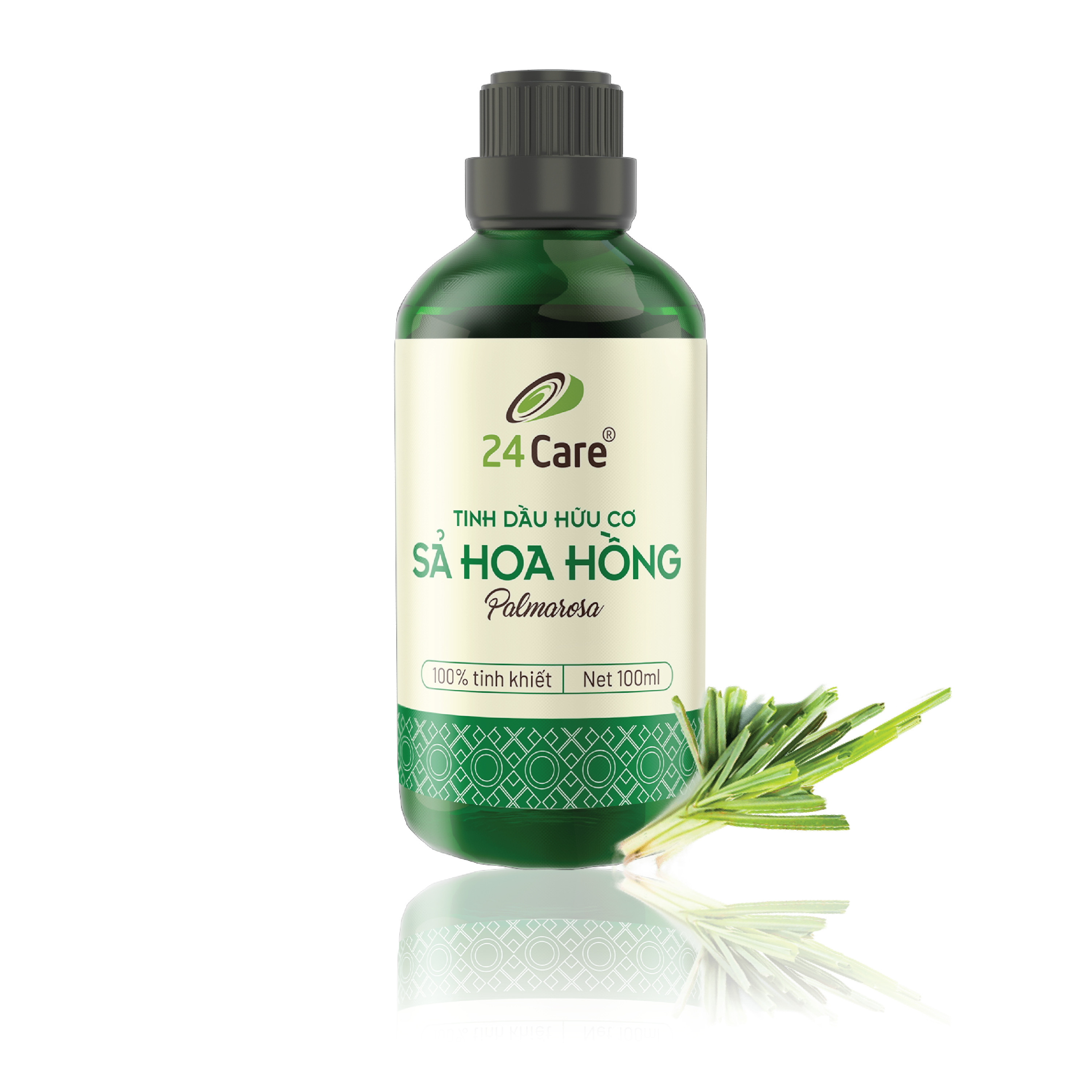 Tinh dầu Sả Hoa Hồng 24Care 100ML - Chiết xuất thiên nhiên, xông thơm phòng, xua đuổi côn trùng, làm dịu cảm giác khó chịu, cân bằng cảm xúc