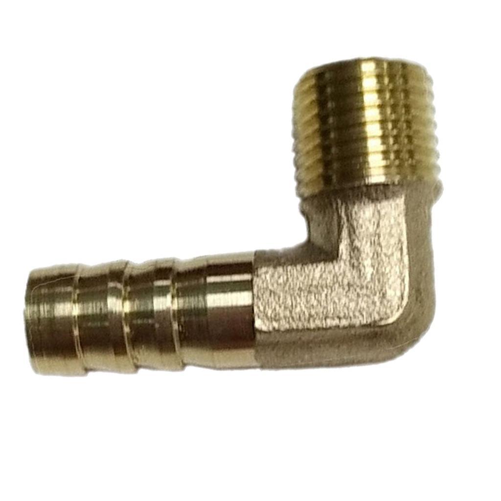 10x 1/2 BSP Fitting Elbow Brass 90 Degree Male Thread Connector Hose 10mm