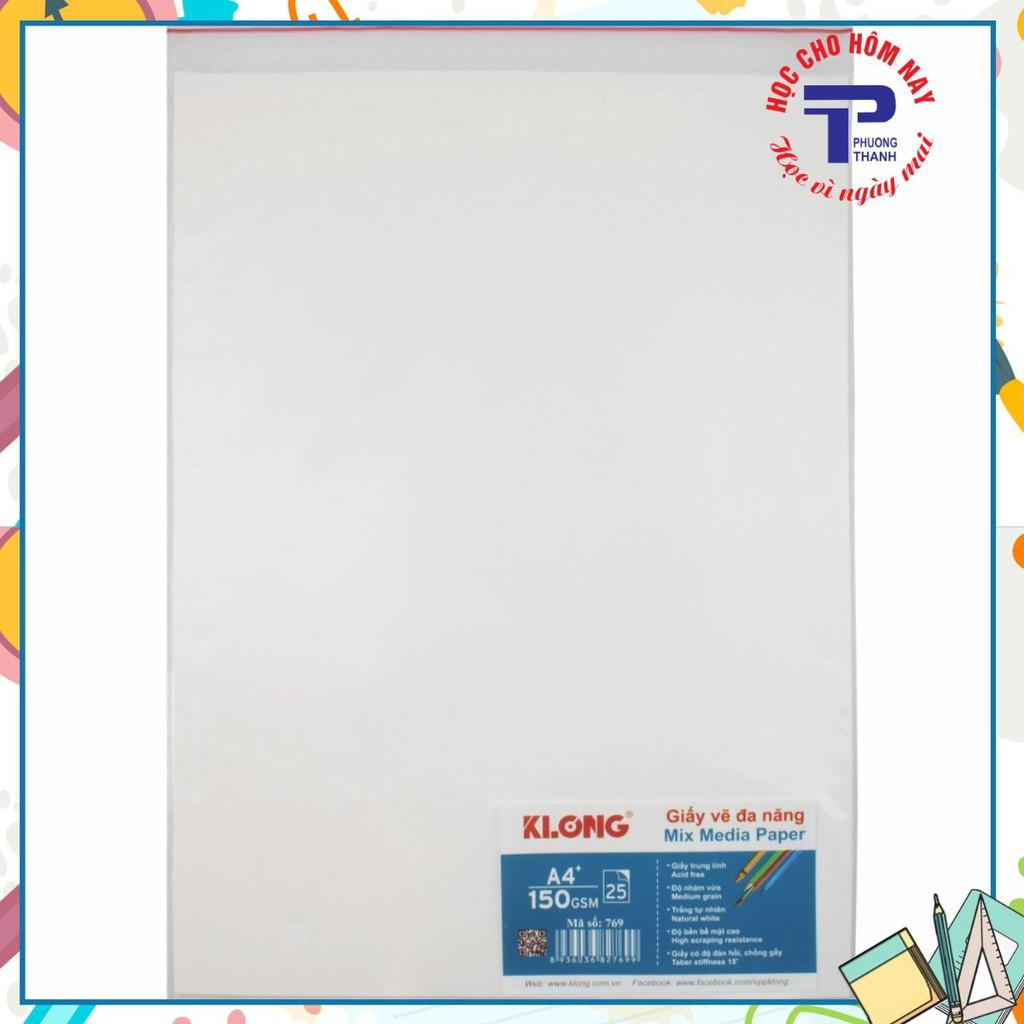 Giấy vẽ A4+ cao cấp 150GSM 25 tờ; MS: 769