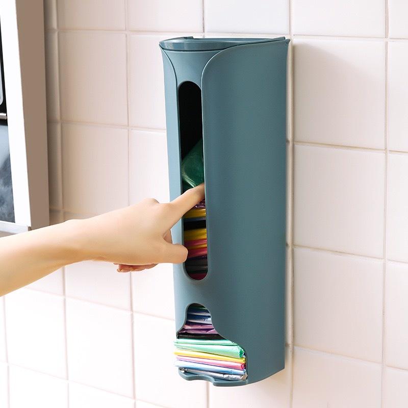 Hộp đựng túi rác gắn tường nhà bếp, thùng đựng túi nilong gắn tường tiện lợi