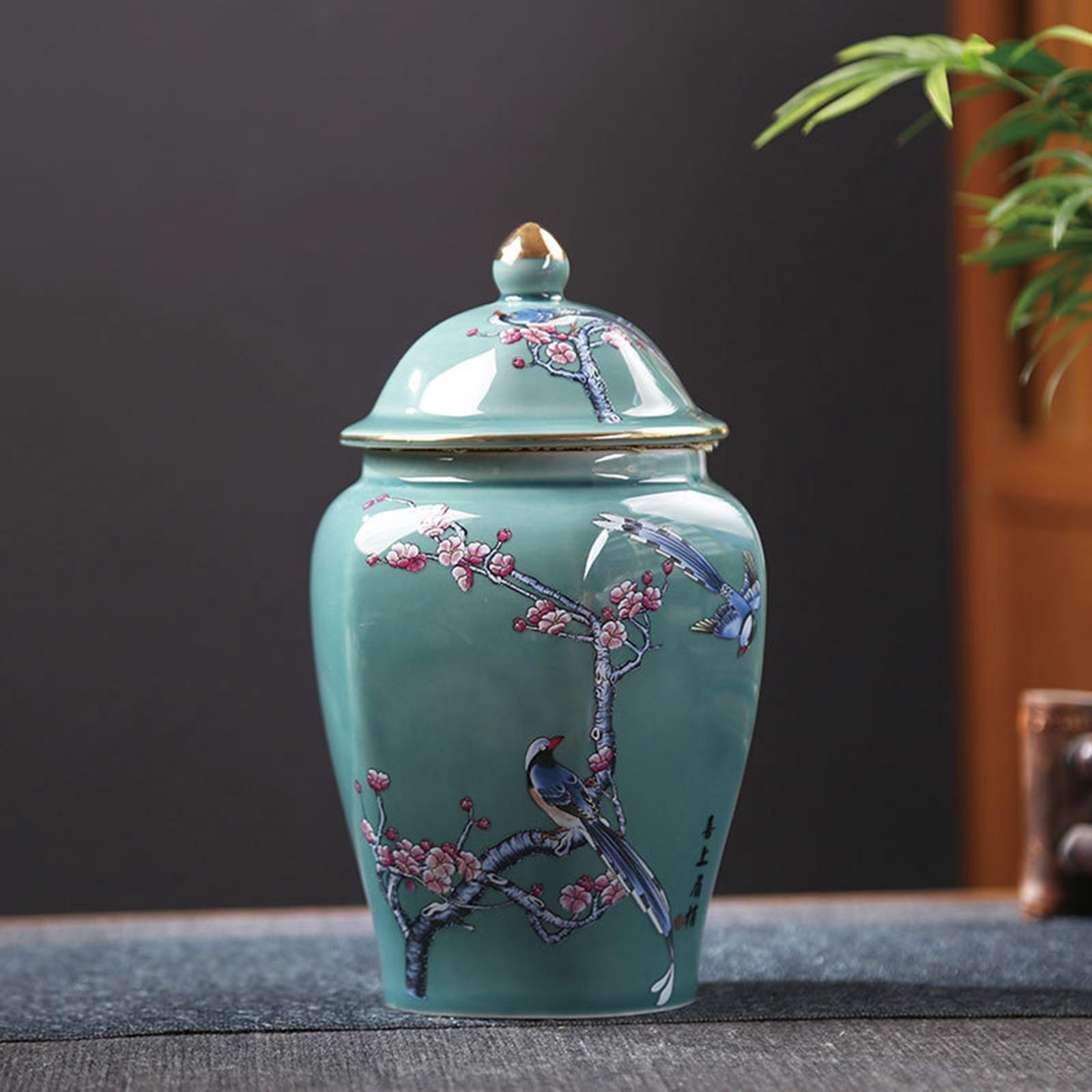 Modern Flower Vase Tea Tin Display Candy Jar Ceramic Ginger Jar