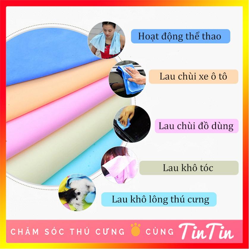 Khăn Tắm Cho Chó Mèo - Khăn Đa Năng Siêu Hút Nước  Loại to 66 cm x 43 cm