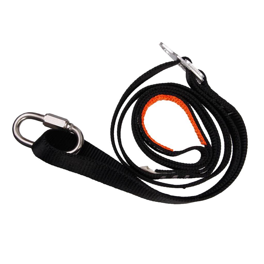 Adjustable Foot Sling Climbing Ascender Foot Loop Sling Rope Black