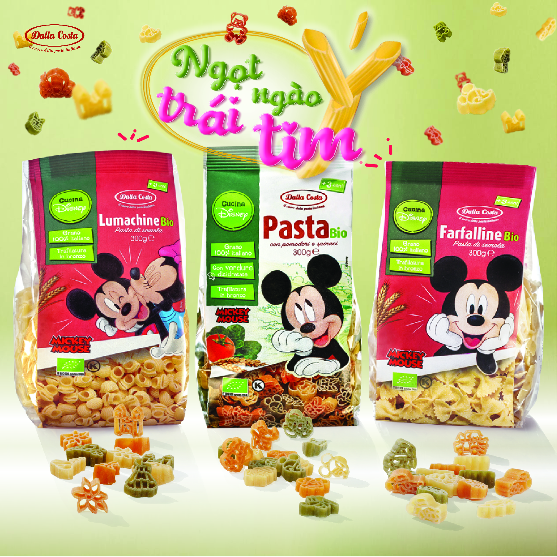 Nui nơ hữu cơ cho bé 300g Dalla Costa