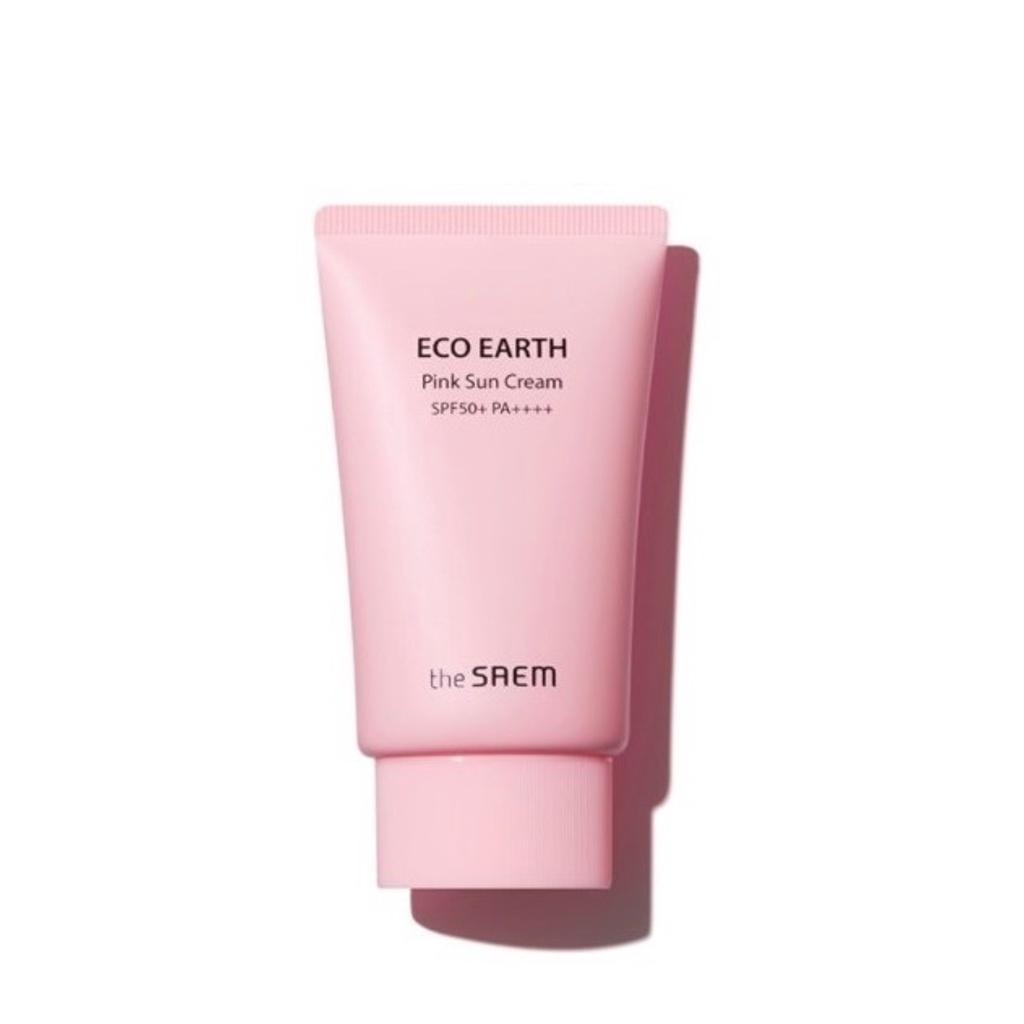 Kem Chống Nắng Kiềm Dầu, Nâng Tone Da Eco Earth Pink Sun Cream ++++