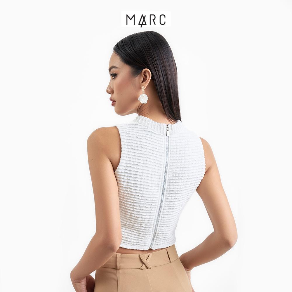 Áo croptop nữ MARC FASHION sát nách cổ tròn xẻ ngực CBLH111522