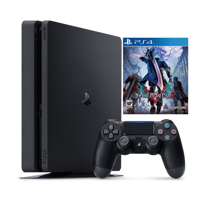 Bộ Máy Chơi Game Playstation 4 Slim Model 2218A (500GB) Kèm Đĩa Game Devil May Cry 5 - Chính Hãng