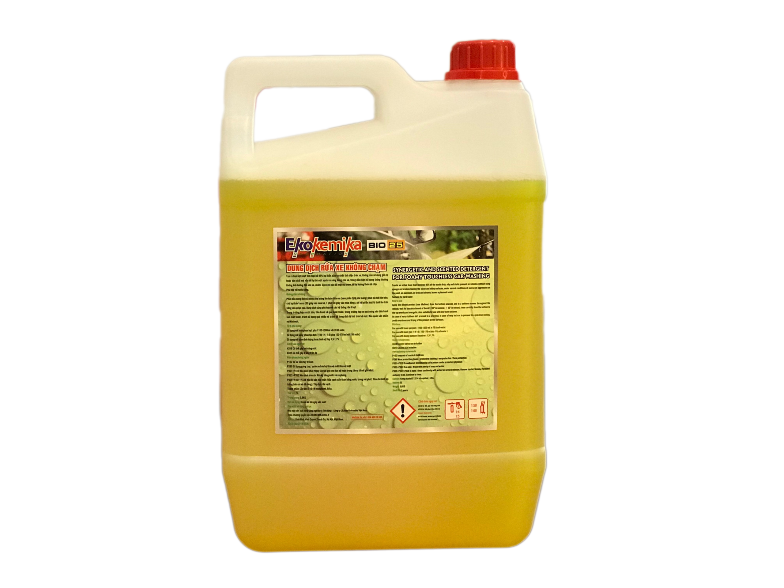 NƯỚC RỬA Ô TÔ VÀ XE MÁY KHÔNG CHẠM EKOKEMIKA BIO 25-5L