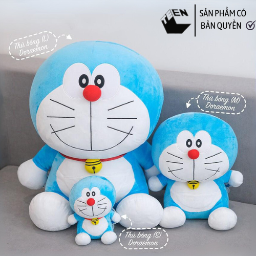 Thú bông Doraemon Size M , Thú Nhồi Bông, Đồ Chơi  - Sản Phẩm Có Bản Quyền, Phân Phối Bởi Teenbox
