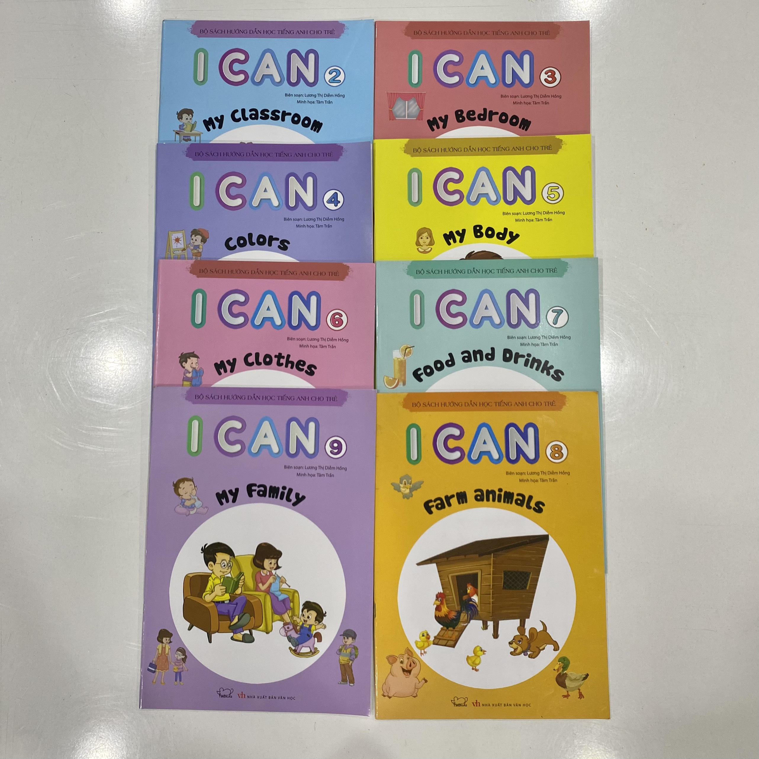 BỘ SÁCH HƯỚNG DẪN HỌC TIẾNG ANH CHO TRẺ - I CAN (kèm link nghe giọng thầy bản ngữ, gồm 8 cuốn theo các chủ đề)