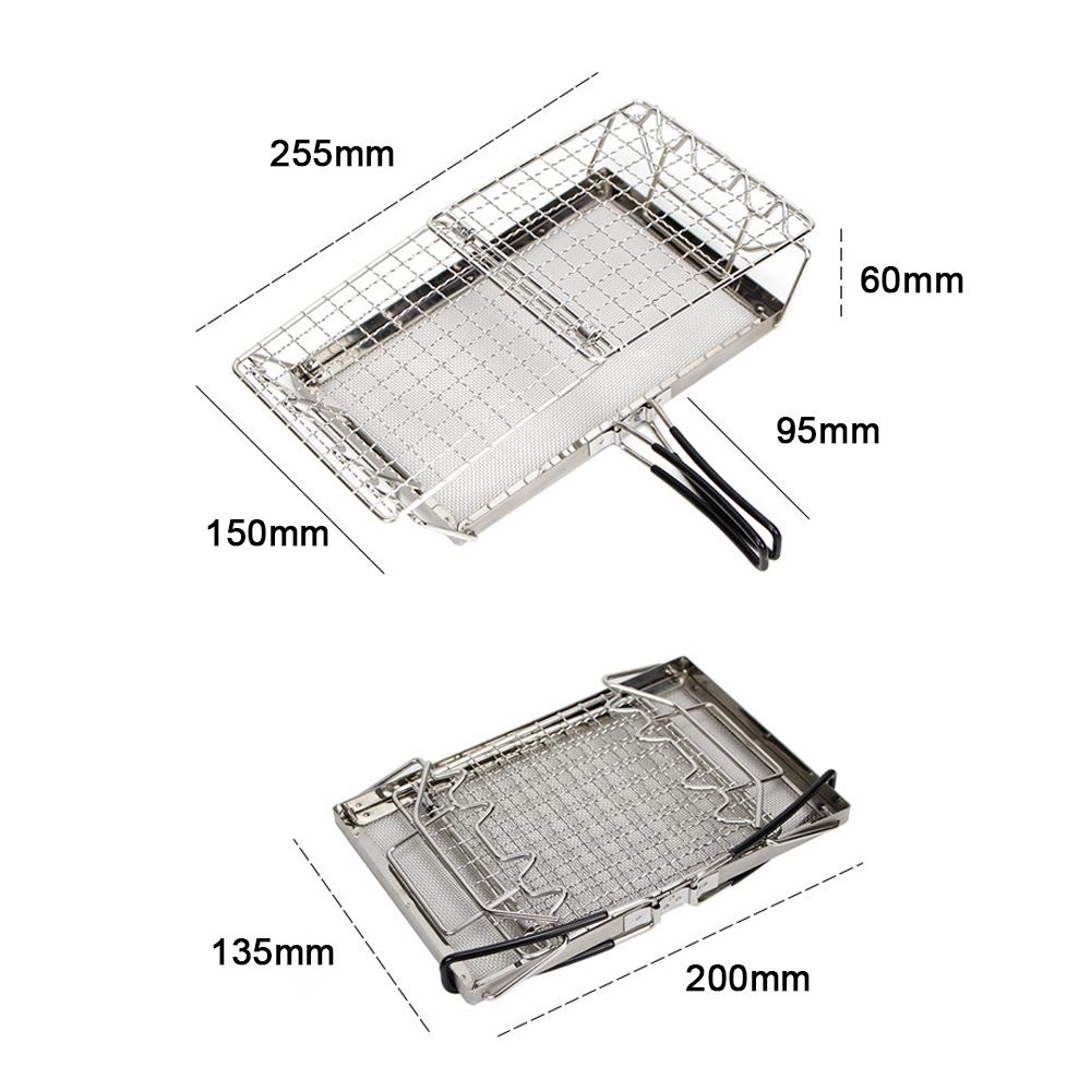 Portable StoveTop Grill Net Mini Foldable Furnace Grill Rack Barbecue Toast Baking Holder Heating Bracket Outdoor BBQ Cooking Tools