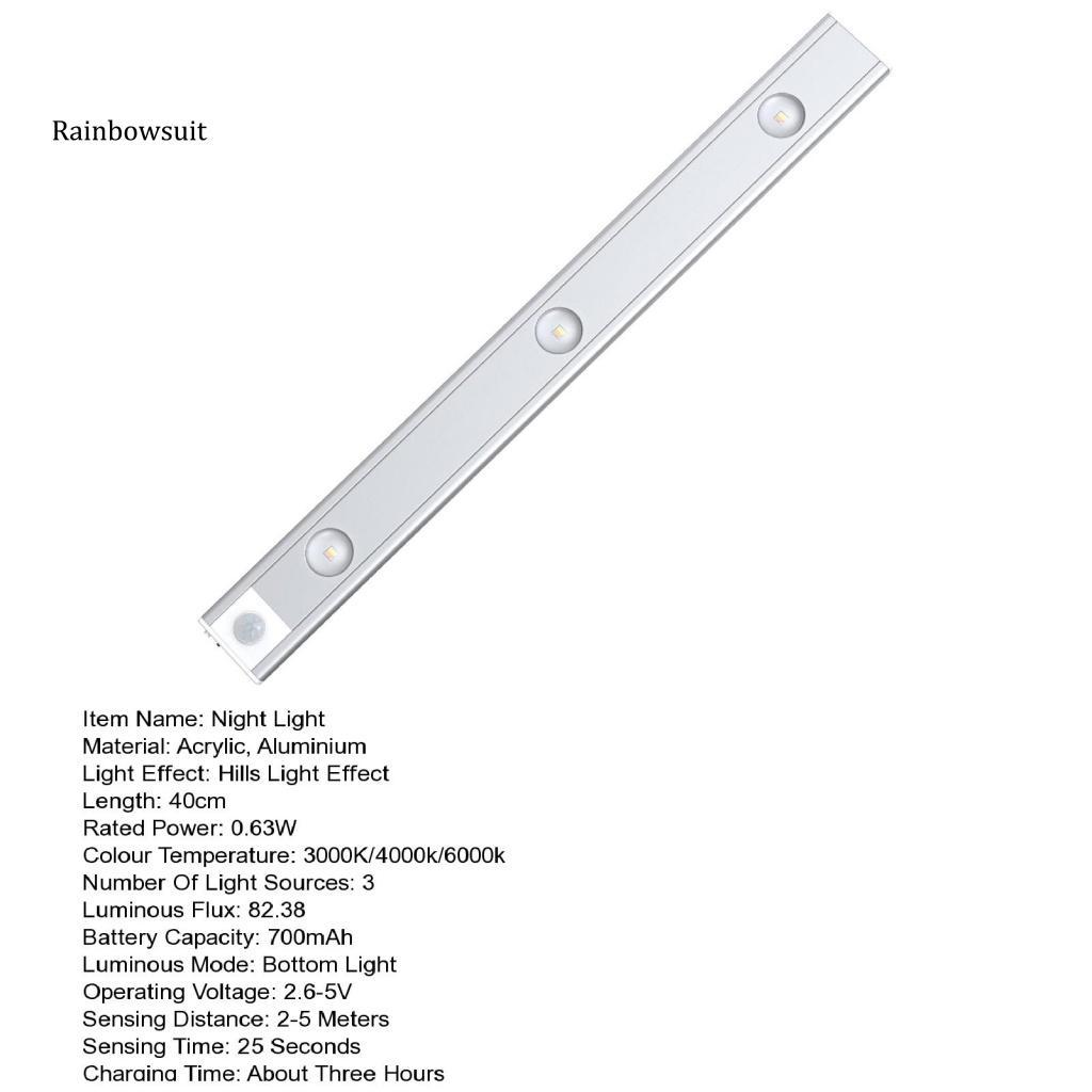 1 Bộ Đèn Ngủ 0.63W 40cm Hiệu Ứng Chuyển Động Có Cổng Sạc USB