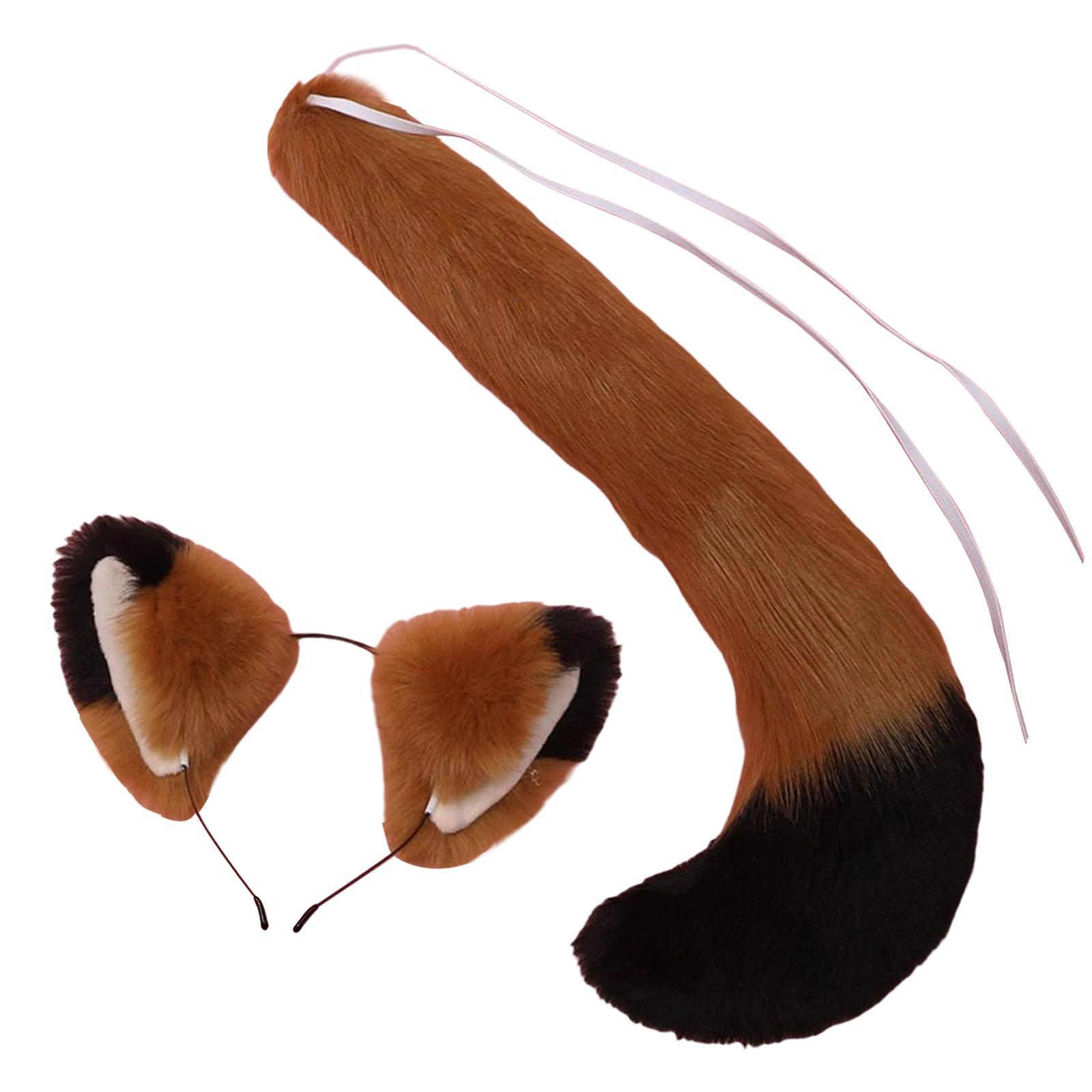 Ears and Tail Cat Ear Headband Headwear Costume Accessories Headwear Headdress for Prom Stage Performance Halloween Kids Women