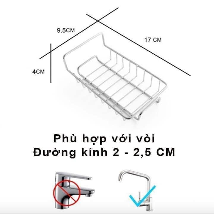 KỆ CÀI CẠNH VÒI RỬA BÁT ĐỂ KHĂN VÀ RẺ RỬA BÁT TIỆN DỤNG BẰNG INOX