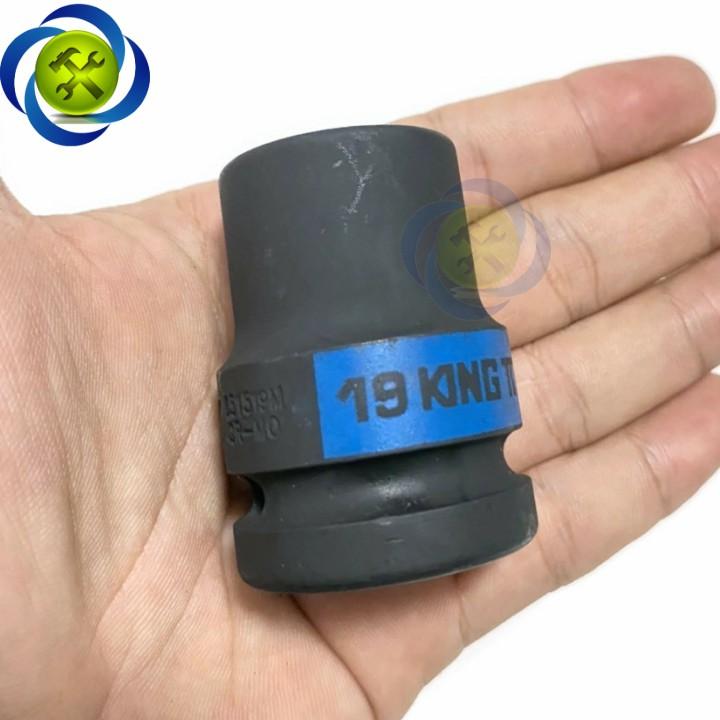 Tuýp 19mm 3/4 Kingtony 651519M loại ngắn 6 cạnh màu đen