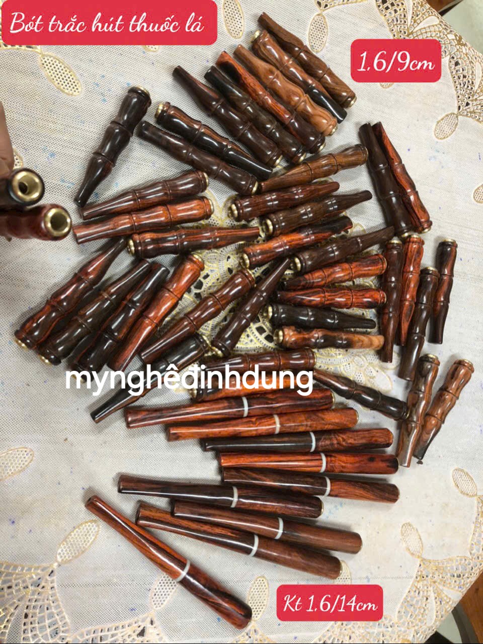 Bót hút thuốc bằng gỗ trắc đỏ đen