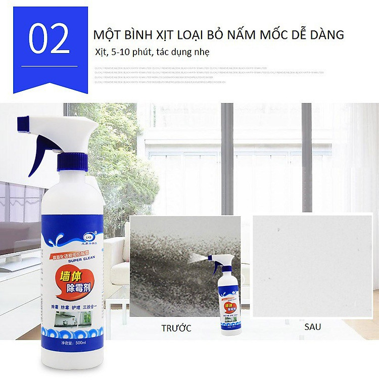Bình Tẩy Nấm Mốc Tường Nhà, Phòng Tắm ,Nhà Bếp LKB 500m- Hàng Nhập Khẩu