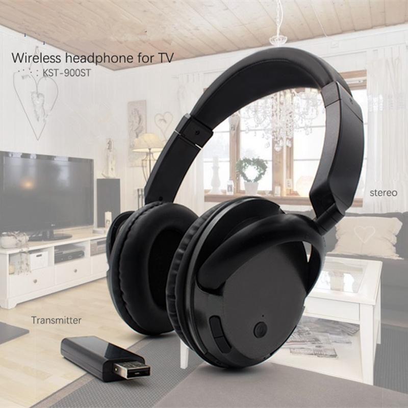 Chuyên Nghiệp FM Không Dây Tai Nghe Chụp Tai Dành Cho Truyền Hình Máy Tính PC Tai Nghe Với USB AUX Máy Phát Âm Thanh, to Âm Thanh Nổi Cho Ông Già