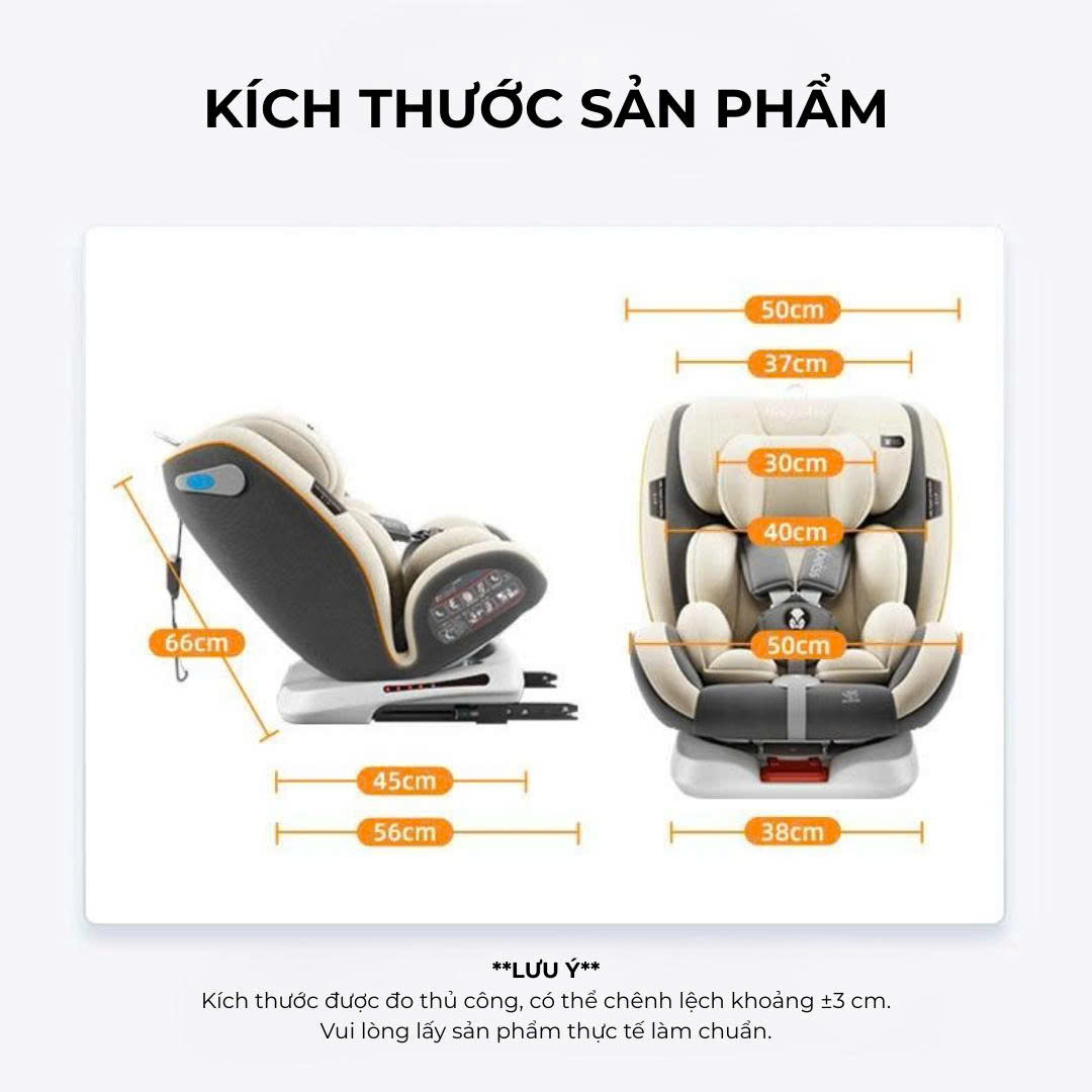(Hàng Chính Hãng) Ghế Ngồi Ô Tô Cho Bé CARMIND G405 – Xoay 360° I-SIZE / ADAC/ ISOFIX Dành Cho Từ Sơ Sinh Đến 12 Tuổi - Hàng Chính Hãng