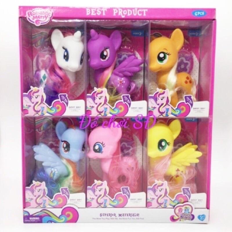 Mô hình ngựa pony - tím và trắng