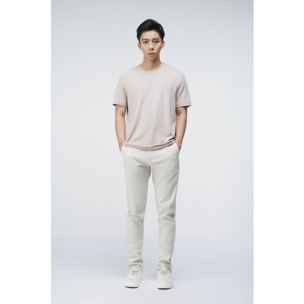 Áo thun trơn ngắn tay form fitted vải cotton mềm mát lạnh nhiều màu - 10S21TSH019CR2 | LASTORE MENSWEAR