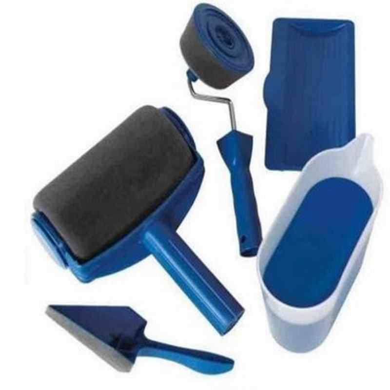 Bộ 6 Dụng Cụ Lăn Sơn Thông Minh Bằng Nỉ Xanh Cao Cấp