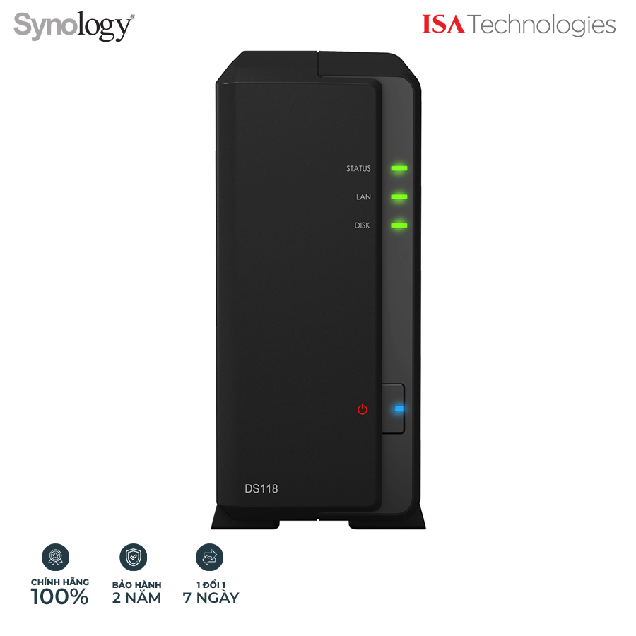 Thiết Bị Lưu Trữ Mạng Nas Synology DS 118 Hàng Chính Hãng