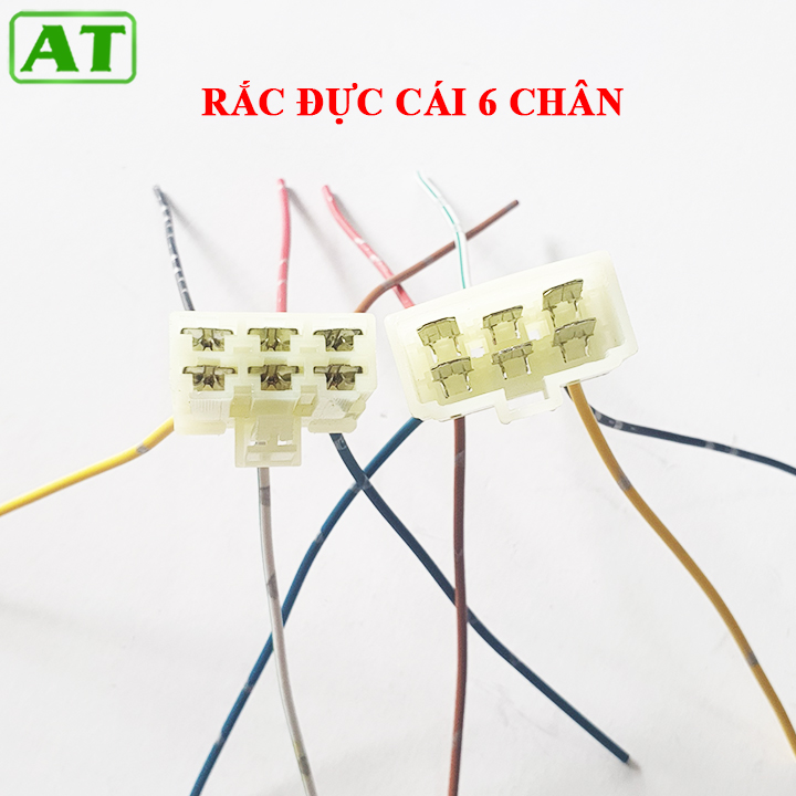 Giắc Đực Cái 6 Chân Nối Điện Ô Tô – Jack Kết Nối Đực Cái 6 Chân To