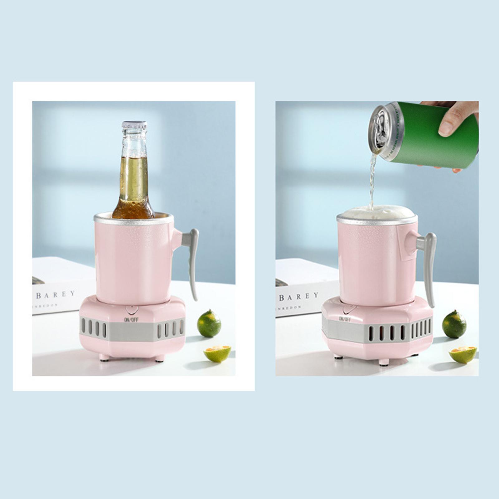 Mini Electric Beverage Cup Cooler Ice Making Kettle Mini Fridge UK Plug