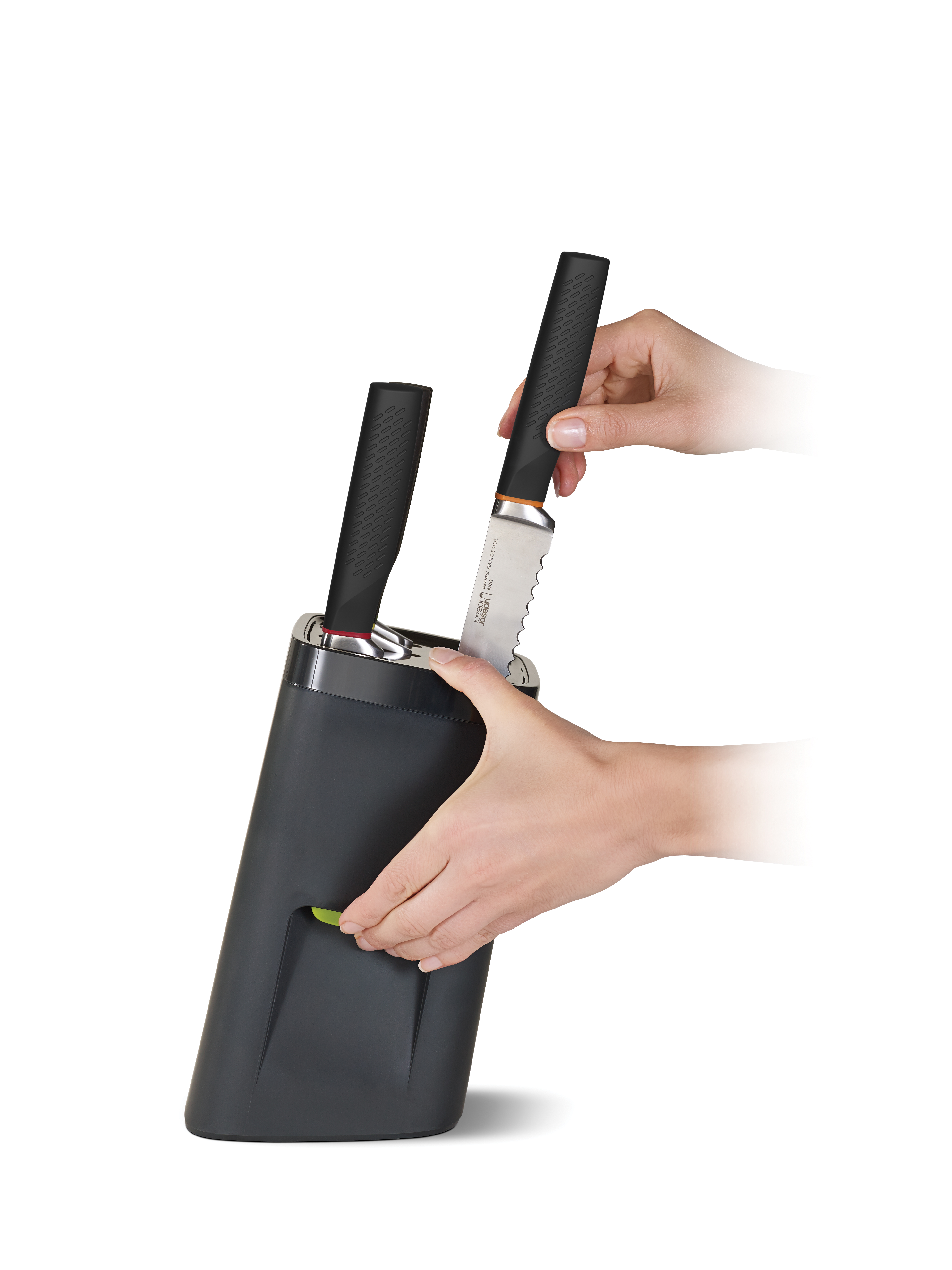 Joseph Joseph - Bộ dao 6 món cao cấp LockBlock Knife Block Set Black 101256 (hộp có khóa an toàn)