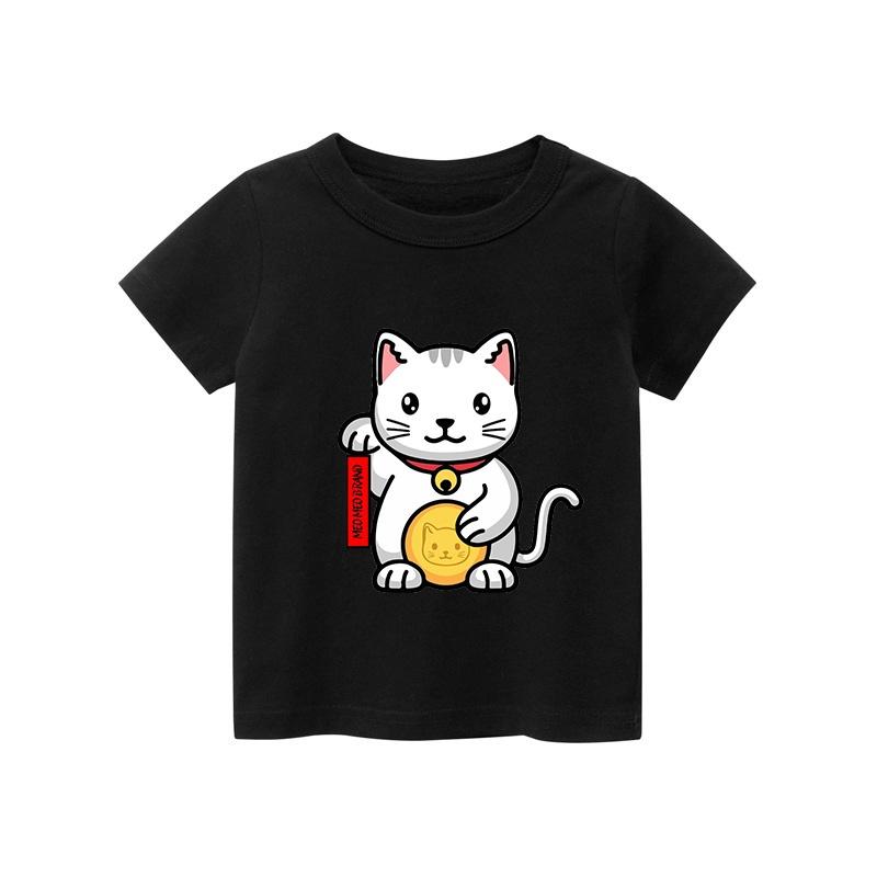 Áo thun trẻ em MÈO THẦN TÀI , 8 màu áo, đầy đủ size có big size, MÀU KHÁC NHẮN TIN SHOP