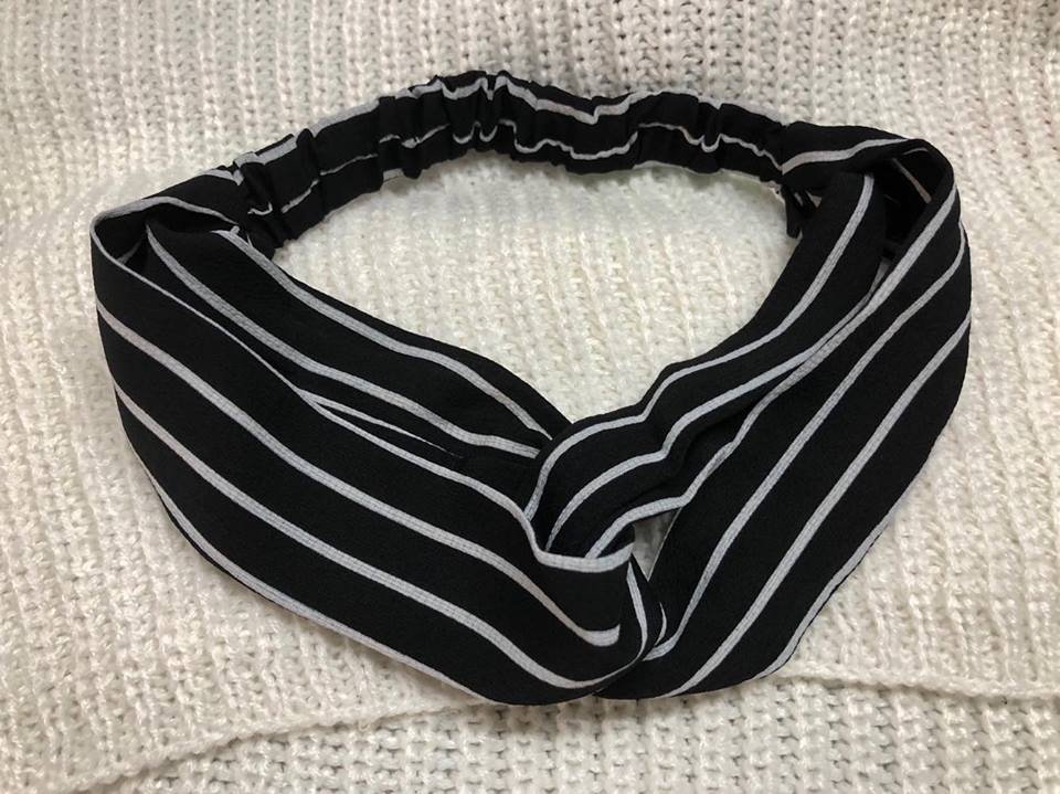 Băng đô Turban mẫu kẻ thanh lịch