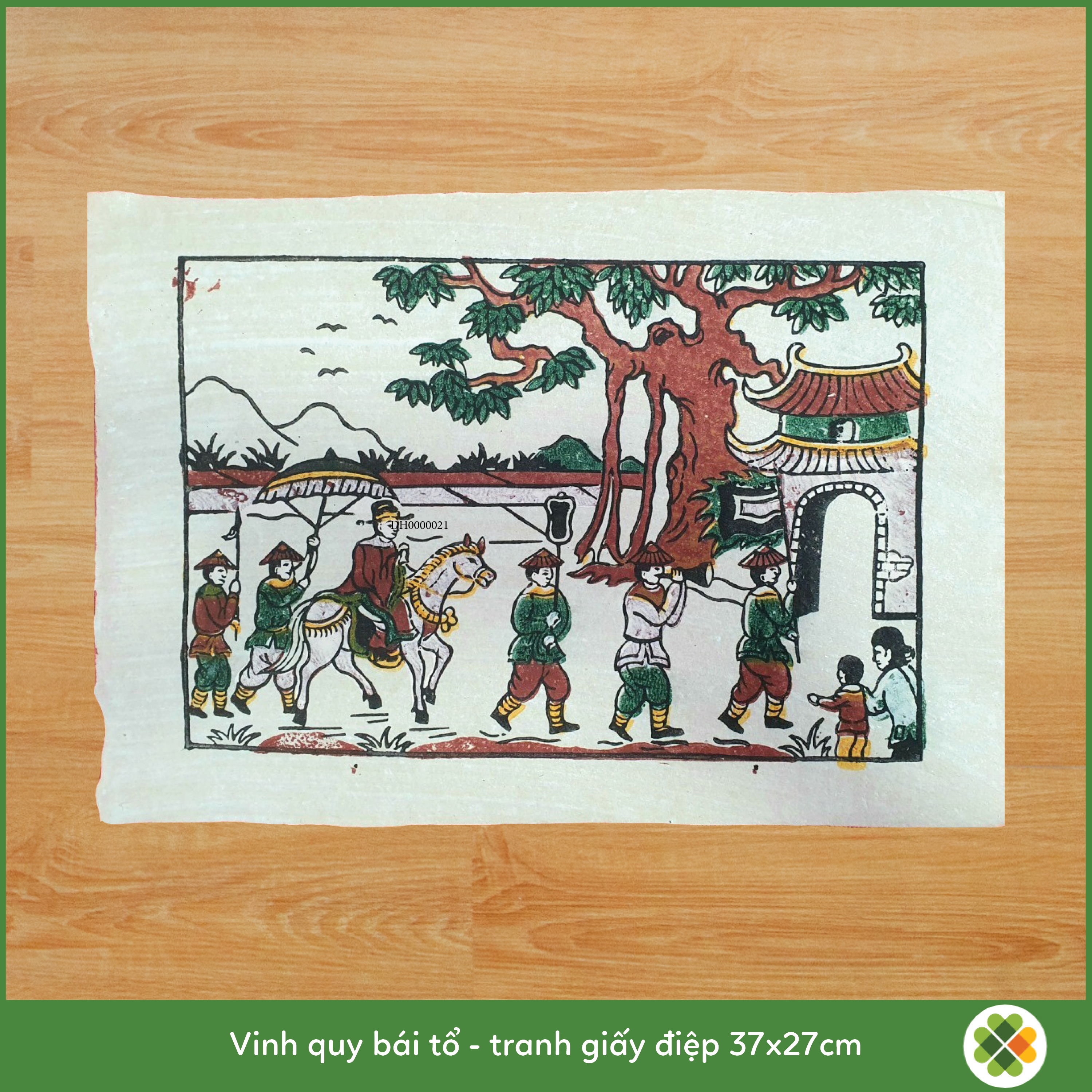 Tranh Đông Hồ Vinh quy bái tổ  - Dong Ho folk woodcut painting