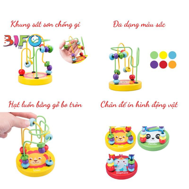 Đồ chơi luồn hạt gỗ rèn luyện kỹ năng khéo léo cho bé giúp bé học đếm logic